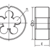 Narzynka DIN-EN 22568 szkic FENES